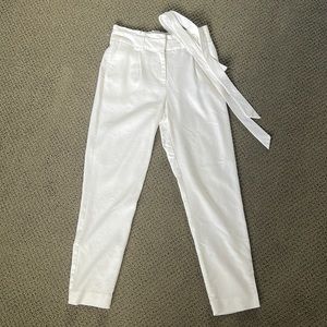 Express High Waisted Sash Tie Paper Bag Pant